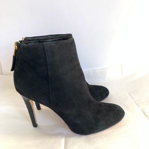 Sam Edelman x Revolve Kourtney Black Suede Croc Stiletto Boot Black - Size 8.5